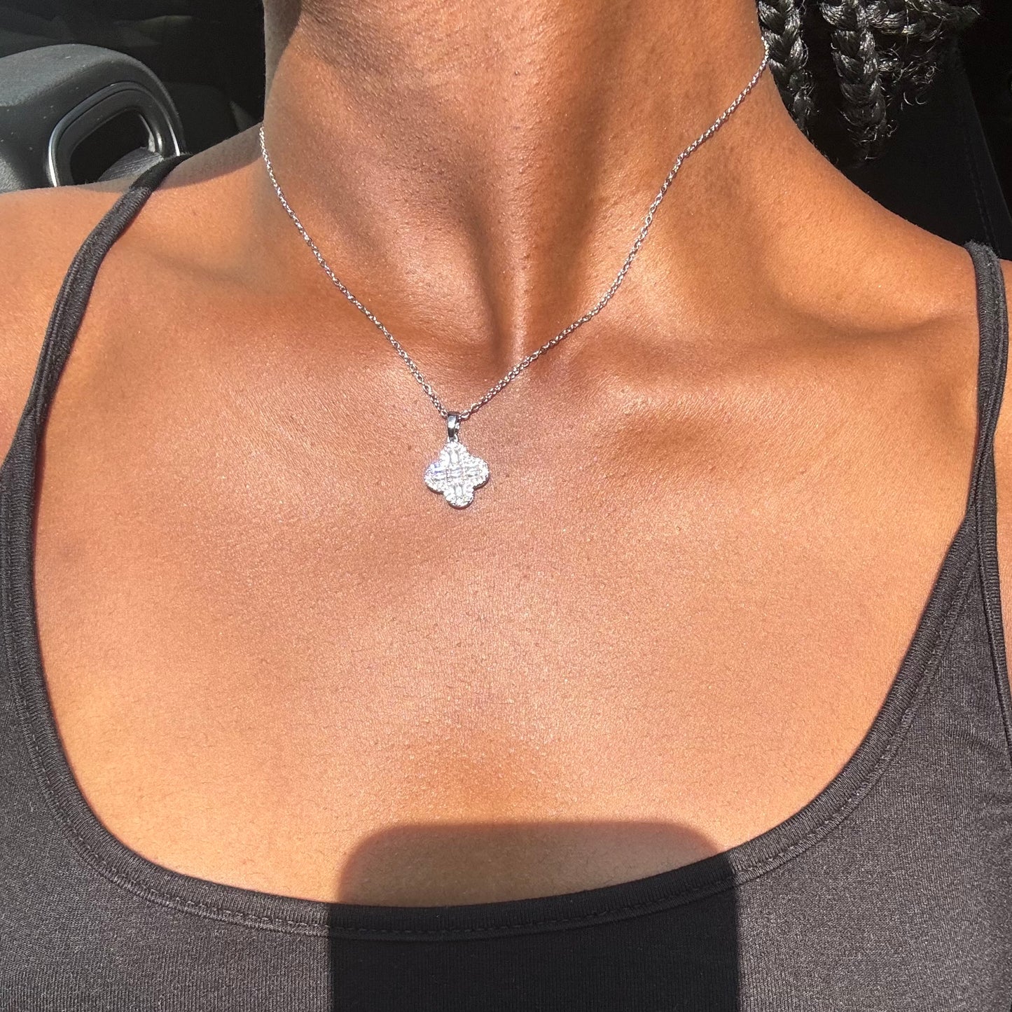 Luxe Clover Necklace - Silver