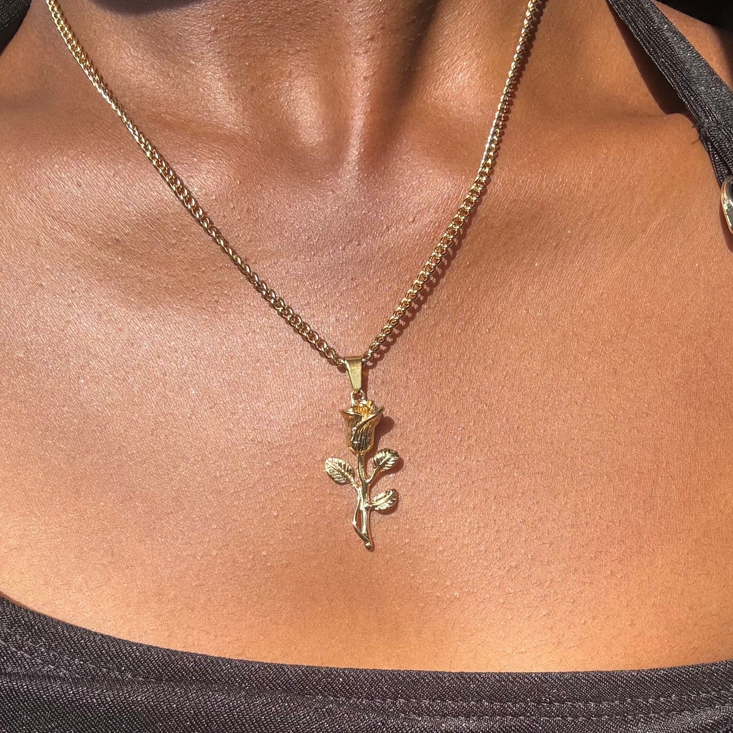 Rose Necklace - Gold