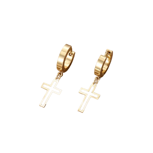 Hollow Cross Earrings