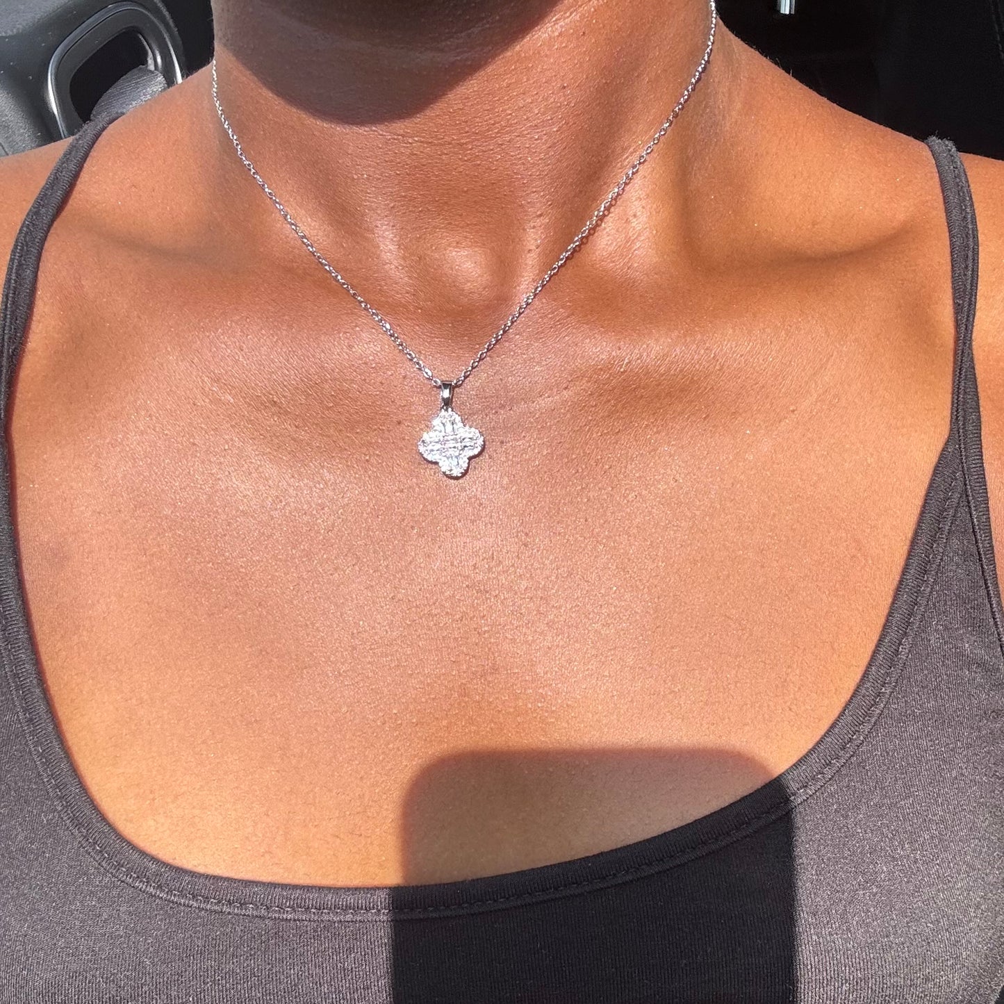 Luxe Clover Necklace - Silver