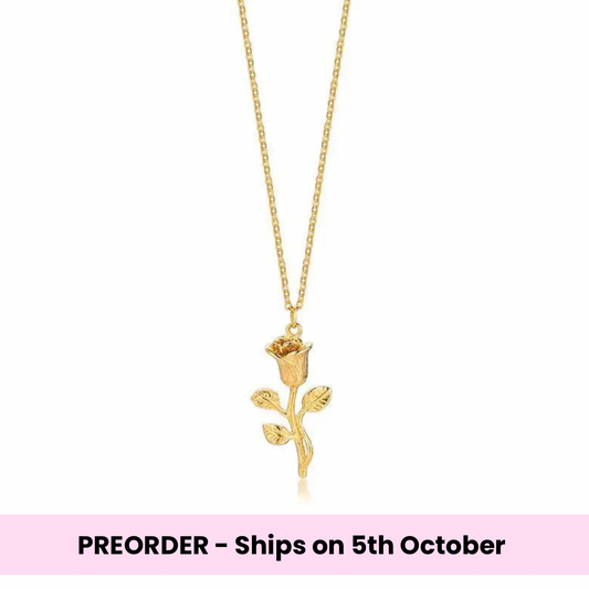 Rose Necklace - Gold